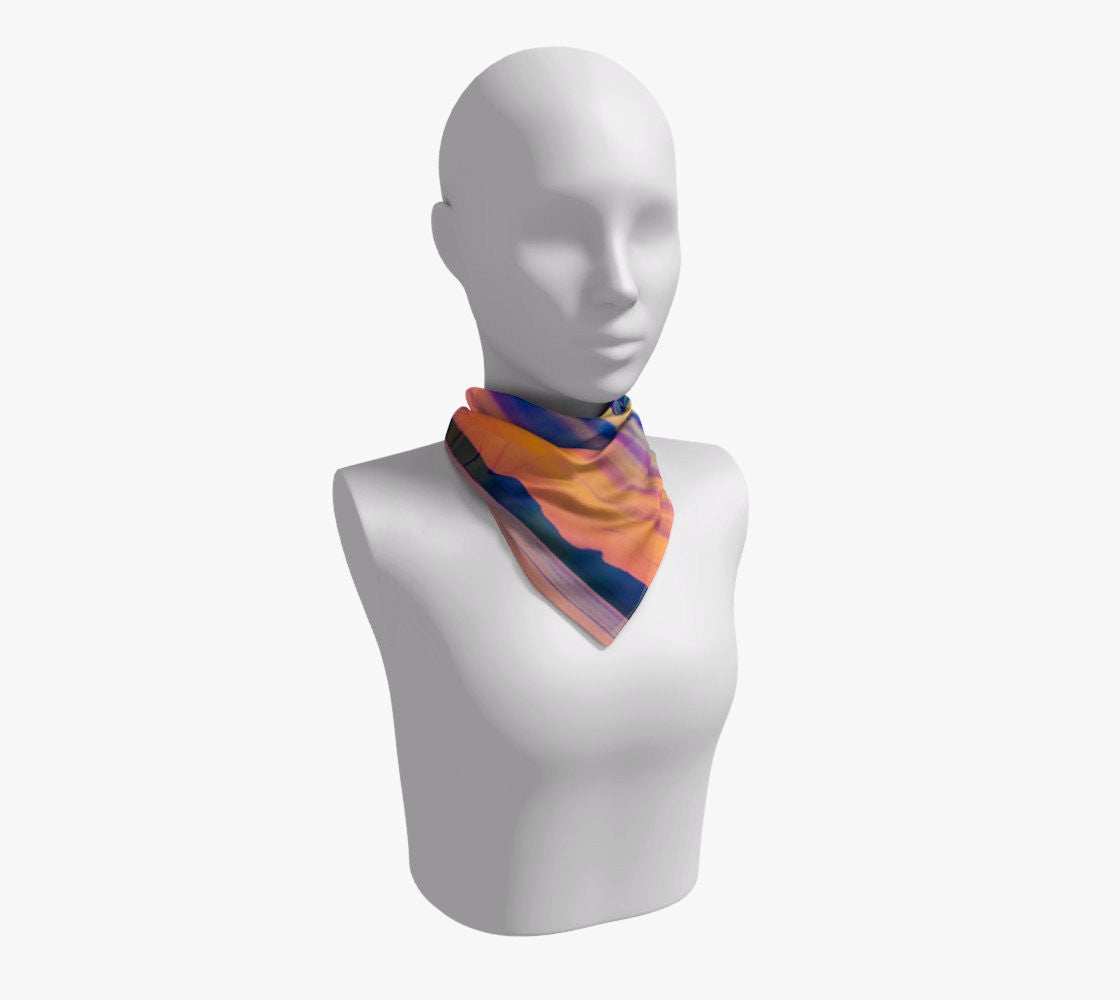 Soul Therapy 16 inch Square Scarf Worn around the neck by vanislegoddess.com