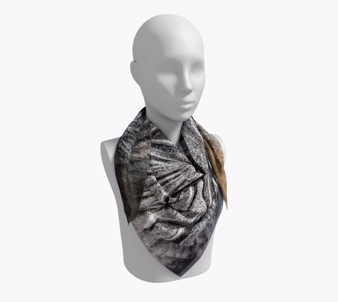 Sand Maiden 36 inch Square Scarf Worn around the neck by vanislegoddess.com