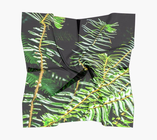 Rainforest Square Scarf  Wear as a scarf or a shawl, use for home decor as a wall hanging, also makes a fabulous Wedding Party Gifts!    Artwork printed on 100% polyester lightweight fabric.  Choose from three different fabrics polychiffon, satin charmeuse and matte crepe.  Machined baby rolled edge hem finish.  Choose from 3 sizes:    16" x 16"  Perfect size for Men's Pocket Square  26" x 26"  36" x 36" by vanislegoddess.com
