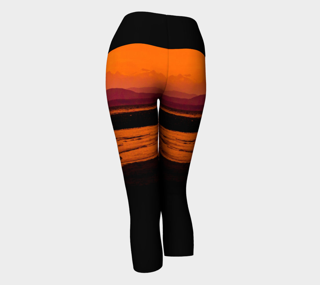 Saratoga Sunset Yoga Capris by Roxy Hurtubise VanIsleGoddess.Com BAck