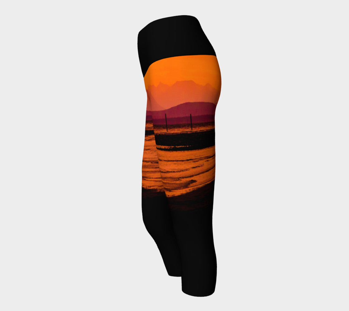 Saratoga Sunset Yoga Capris by Roxy Hurtubise VanIsleGoddess.Com Side