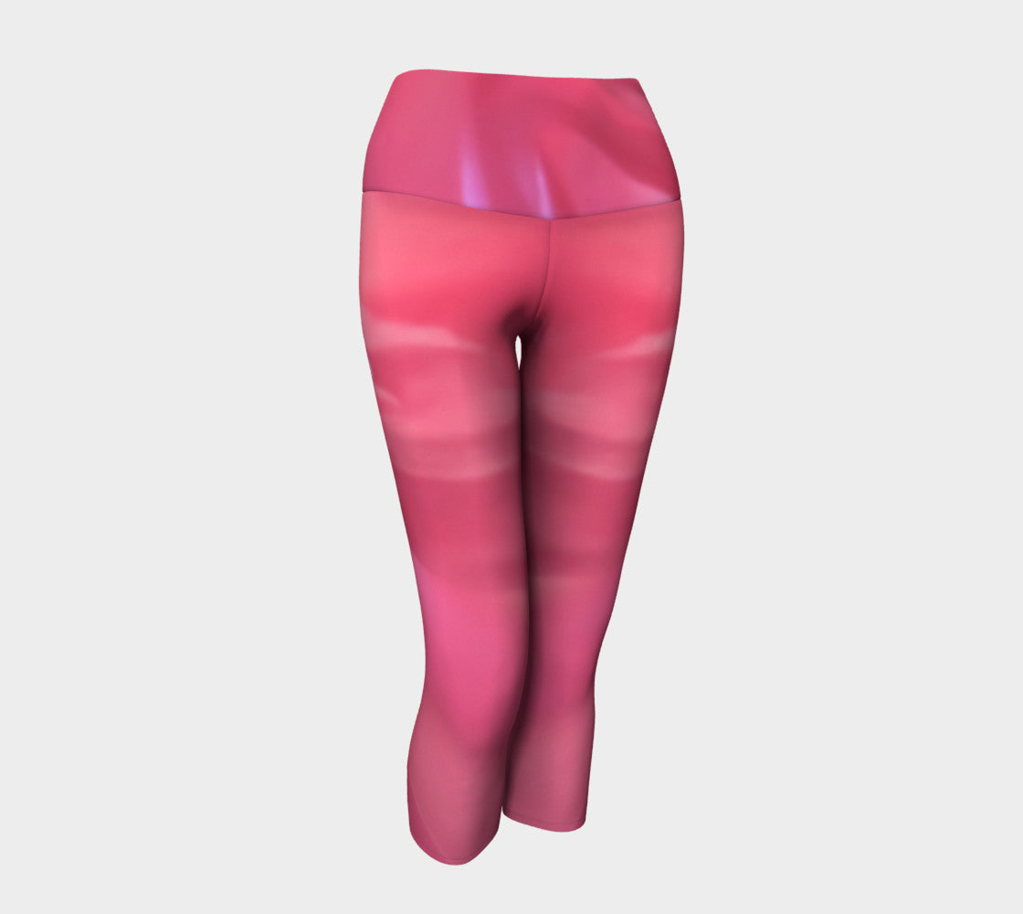 Soft Rose Yoga Capris by Roxy Hurtubise VanIsleGoddess.Com Front