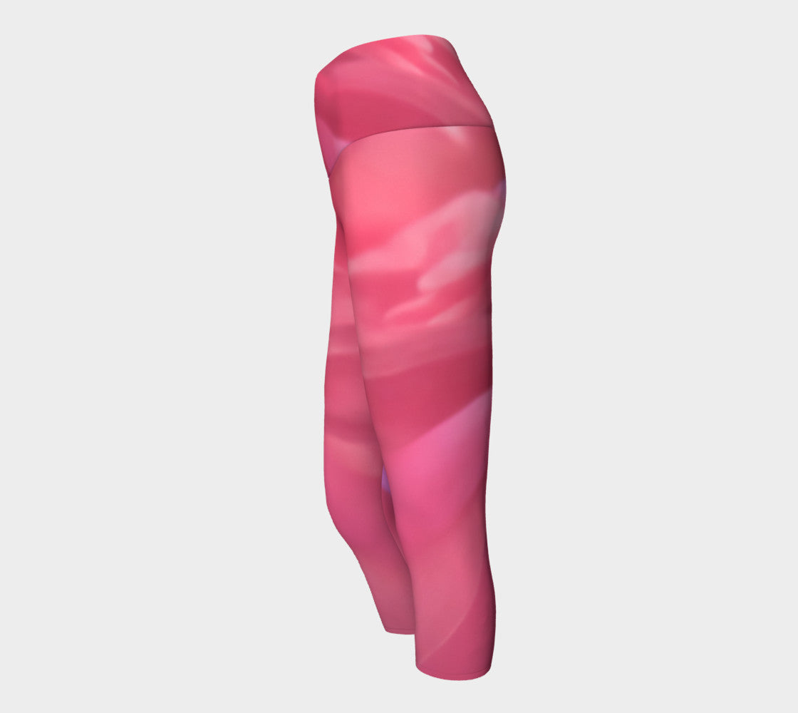 Soft Rose Yoga Capris by Roxy Hurtubise VanIsleGoddess.Com Side