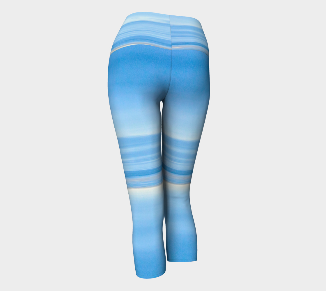 Ocean Blue Yoga Capris by Roxy Hurtubise VanIsleGoddess.Com Back
