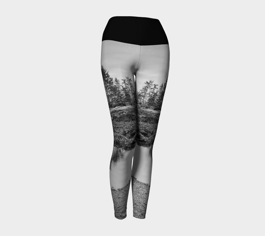 Big Beach Ucluelet Yoga Leggings by Roxy Hurtubise VanIsleGoddess.com Front