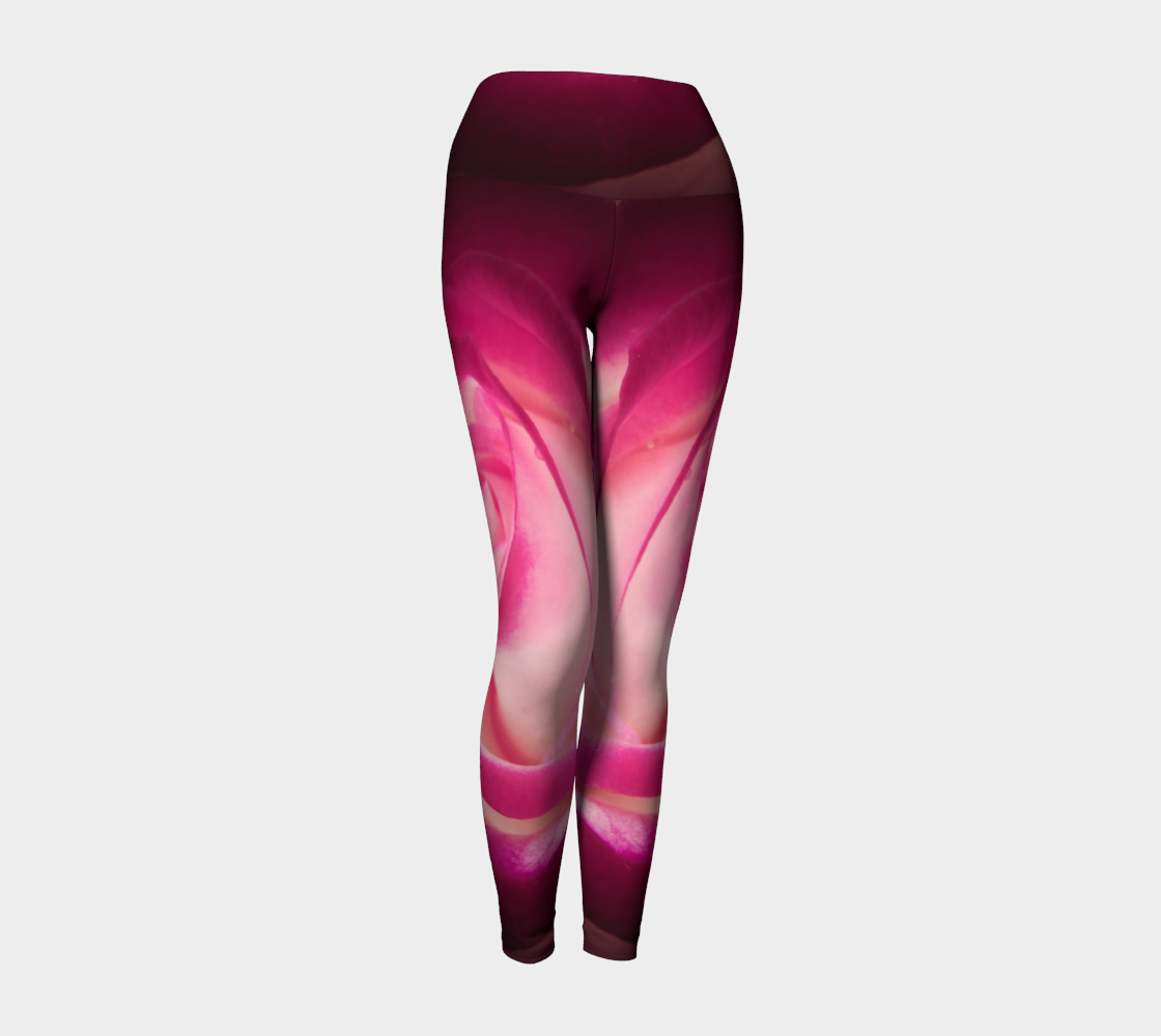 Illuminated Rose Yoga Leggings by Roxy Hurtubise VanIsleGoddess.com Front