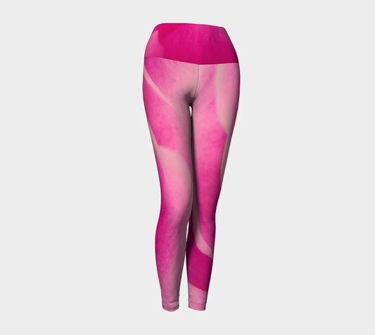 Rose Petal Kiss Yoga Leggings by Roxy Hurtubise VanIsleGoddess.Com Front
