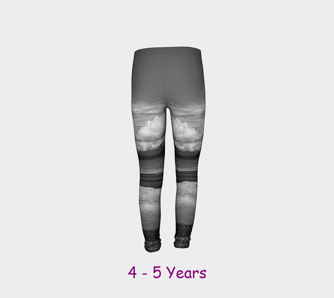 Parksville Beach Youth Leggings  Van Isle Goddess youth leggings for ages 4 - 12.  Makes a great gift idea from Vancouver Island! by Roxy Hurtubise vanislegoddess.com