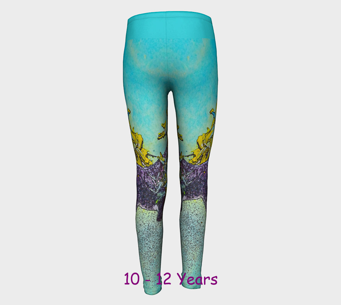 Starfish Paradise Youth Leggings  Van Isle Goddess youth leggings for ages 4 - 12.  Makes a great gift idea from Vancouver Island! by Roxy Hurtubise vanislegoddess.com