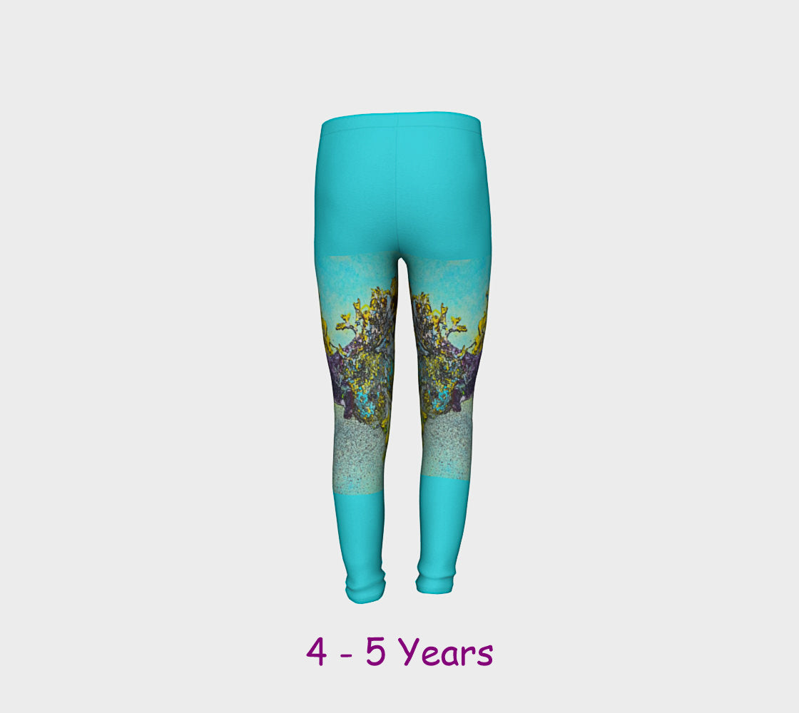 Starfish Paradise Youth Leggings  Van Isle Goddess youth leggings for ages 4 - 12.  Makes a great gift idea from Vancouver Island! by Roxy Hurtubise vanislegoddess.com