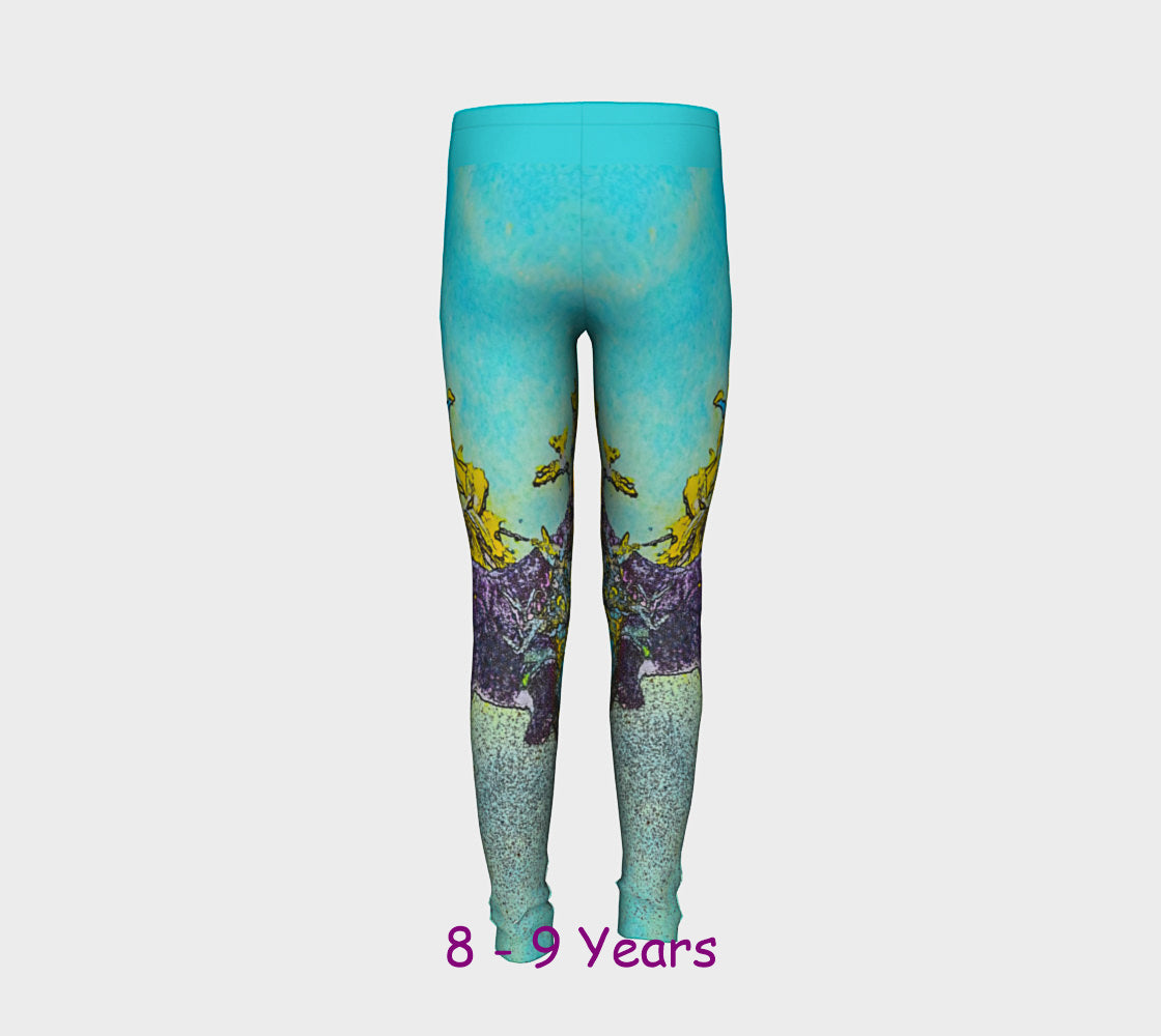 Starfish Paradise Youth Leggings  Van Isle Goddess youth leggings for ages 4 - 12.  Makes a great gift idea from Vancouver Island! by Roxy Hurtubise vanislegoddess.com