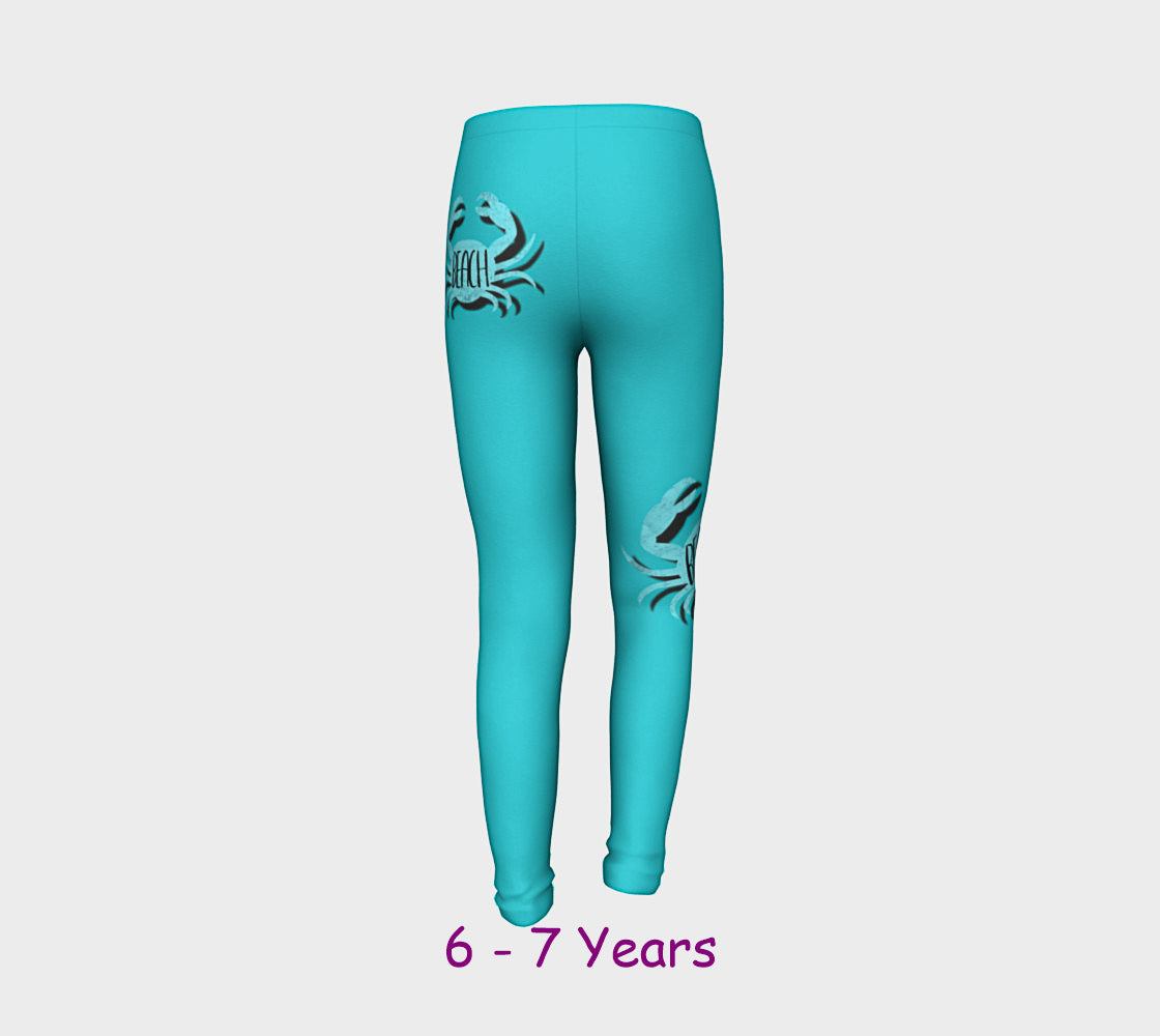 Beach Crab Youth Leggings